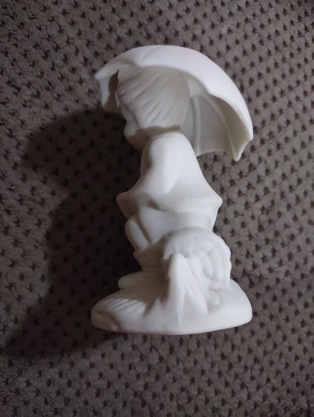 Boy Child With Umbrella, Book,& Dog Bisque Figurine by Jade Collection EUC - Picture 3 of 4